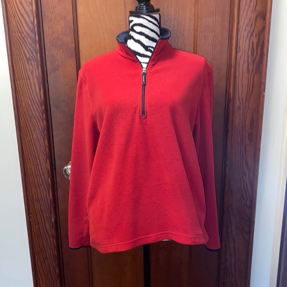 Old Navy red and blue quarter zip fleece size extra large